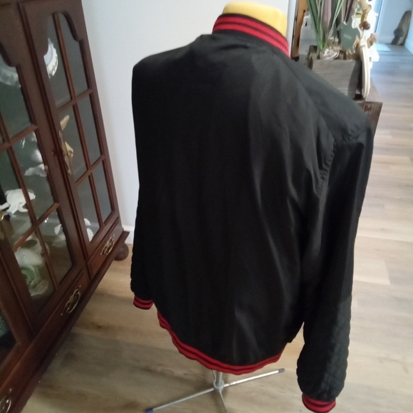 G-NET Size XXL Black and Red Men's Bomber Jacket - Picture 4 of 11
